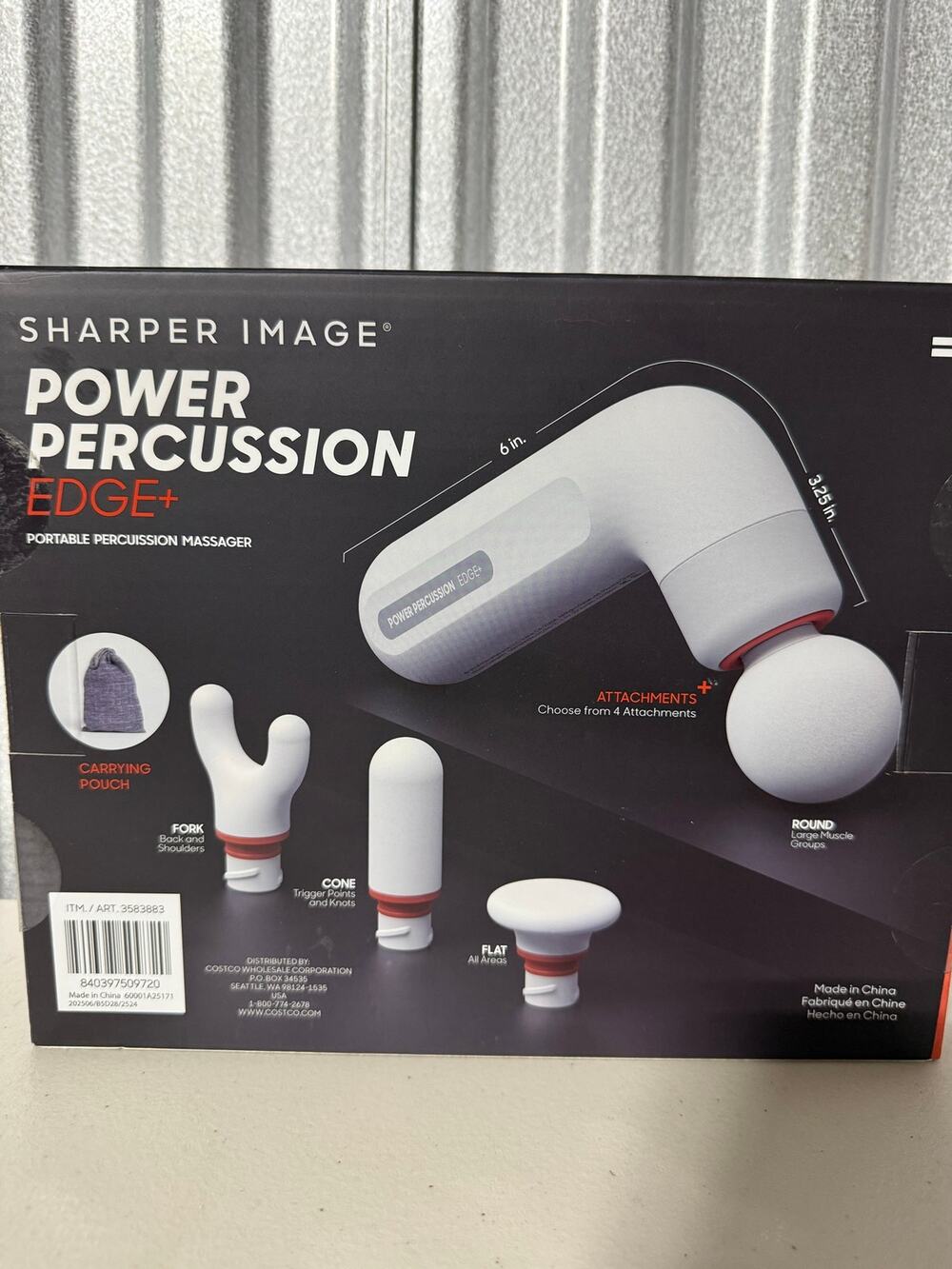 Sharper Image Power Percussion Edge+ Portable Massager